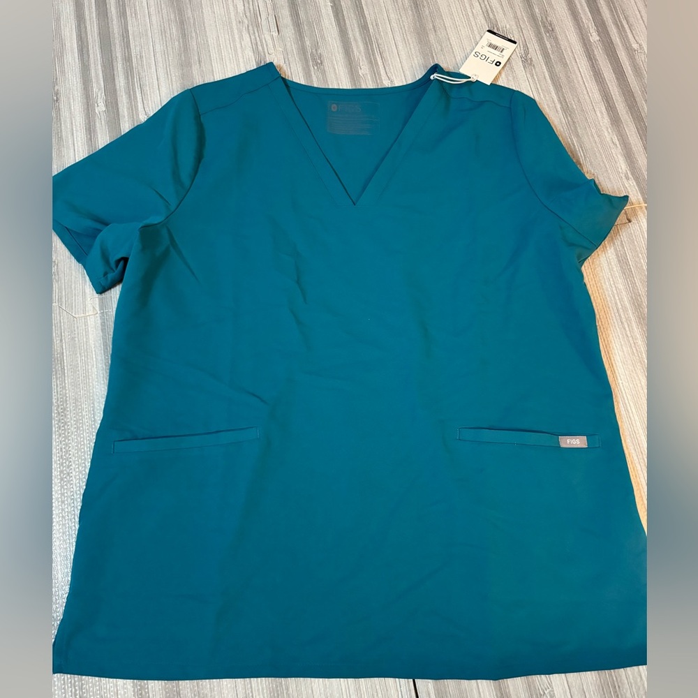 Teal Figs Scrub Top
